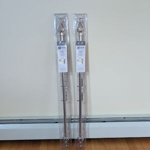 Home Collection Silver Curtain Rod Set